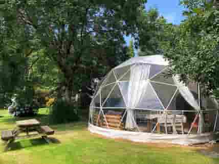 Outside of a geodesic dome