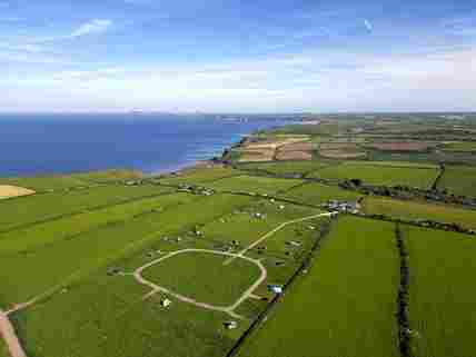 Shortlands Farm Campsite with sea views, only a short walk to the beach at Druidston Haven.