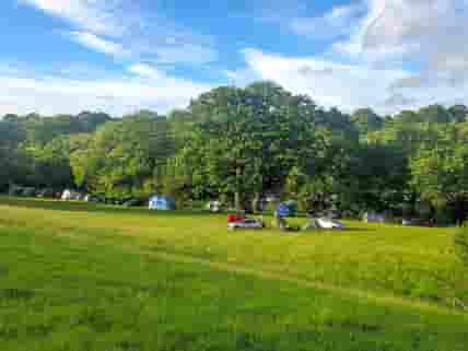 Visitor image of the campsite, with the river on the left
