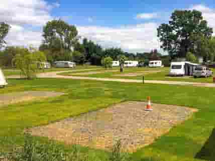 Gravel and grass touring pitch