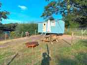 Badger's Retreat shepherd's hut with bench and firepit (added by manager 08 Sep 2020)