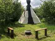 The tipi has a fire bowl with grill and two benches outside (added by manager 04 Jun 2021)