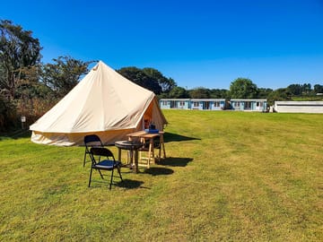 View of a guest's bell tent