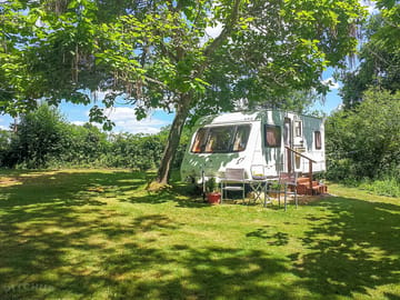 One of the on-site touring caravans