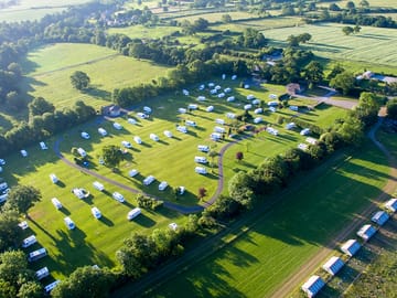 Aerial photo of the spacious pitches
