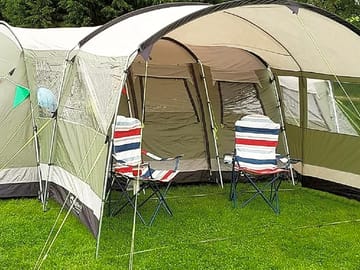 Grass tent pitch at Orchard View Farm