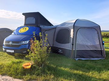 Campervan with awning