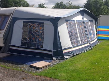 Hardstanding touring pitch with electric and room for an awning