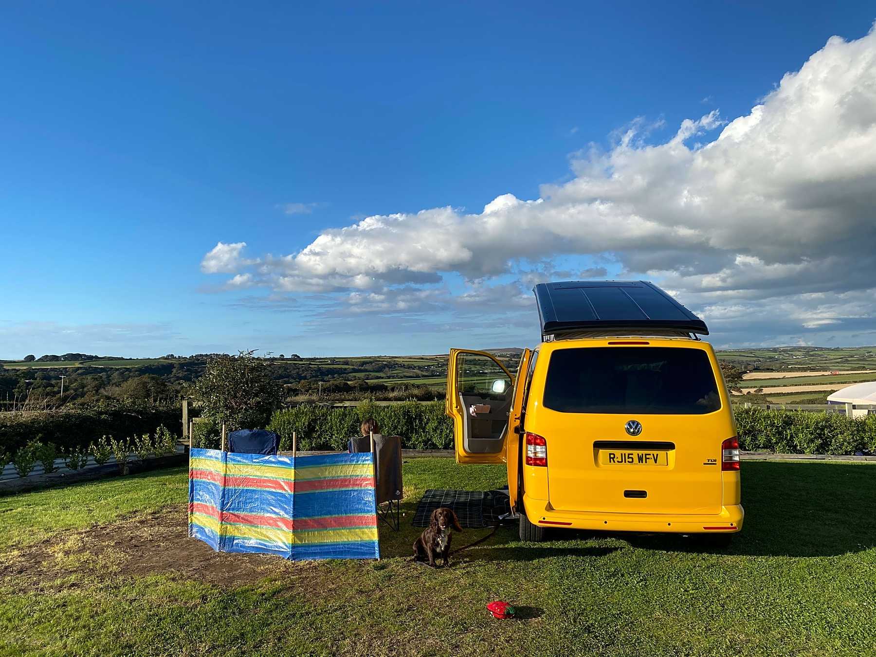 Scenic pitches at Hillcrest Views Campsite