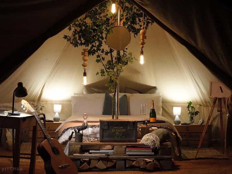 Get cosy in a bell tent this autumn