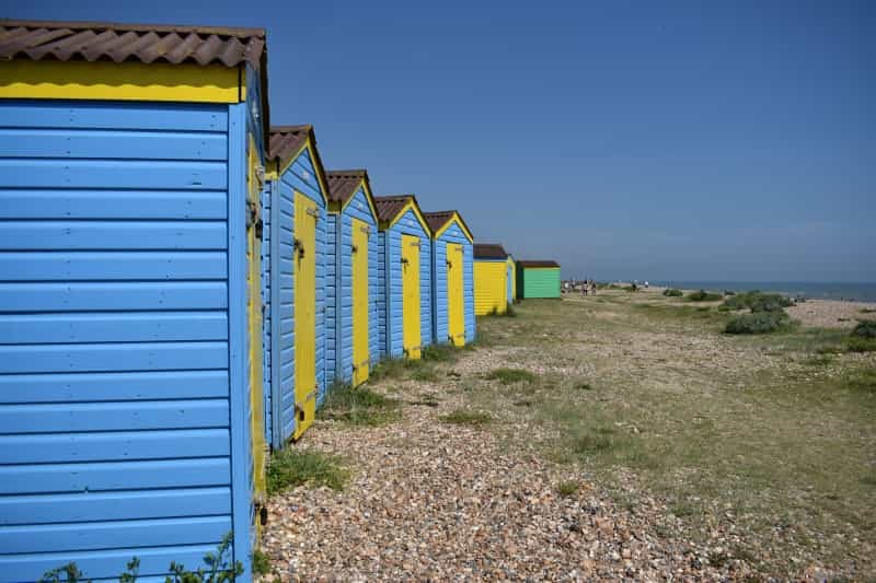 Beach huts in Littlehampton