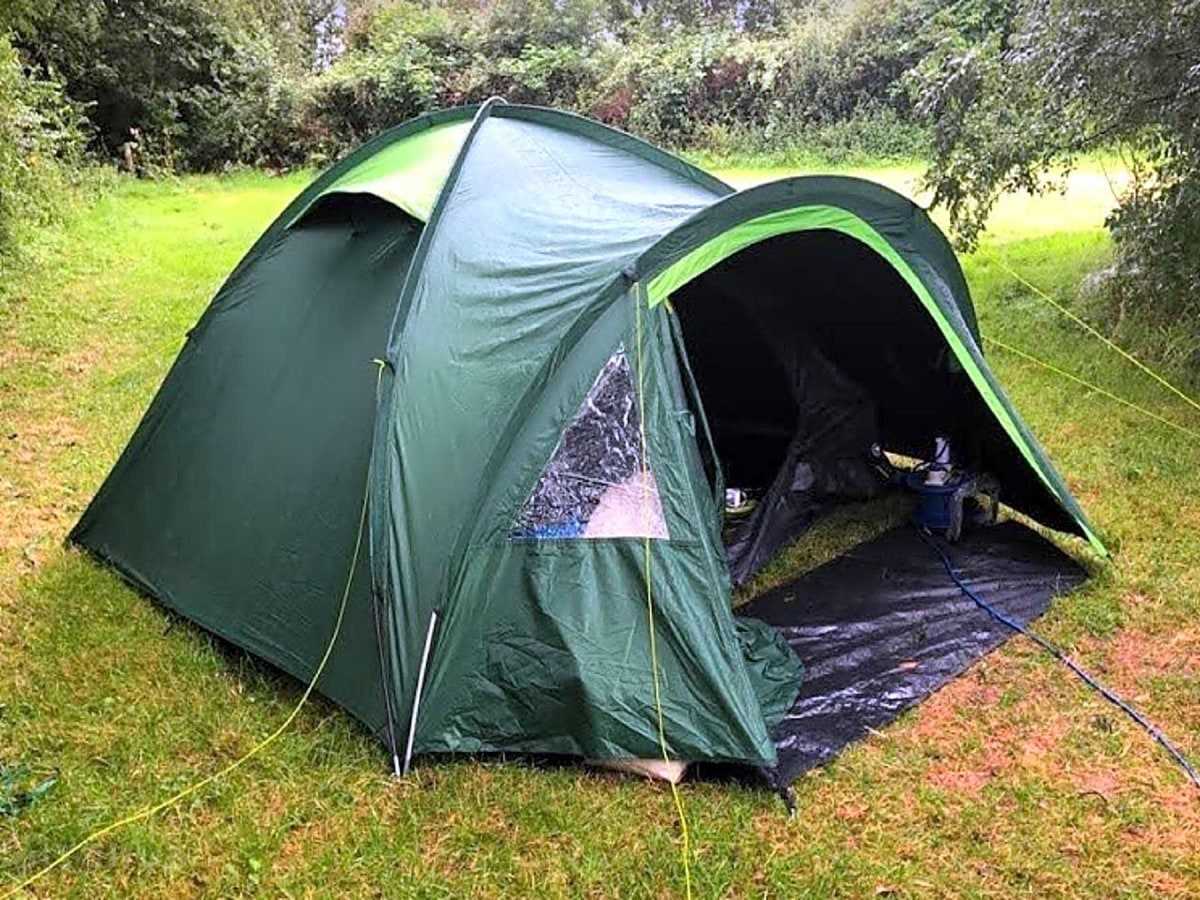 Blackout tents range in size from smaller one-room tents like this one to larger family-sized options