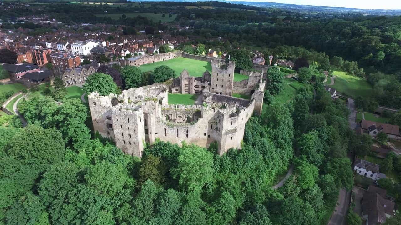 Aerial view of Ludlow Castle (Colin Watts on Unsplash)