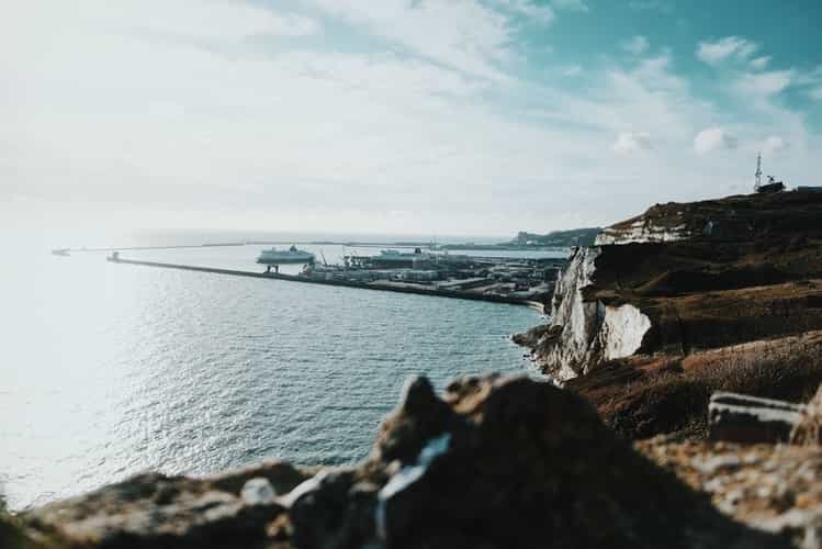 The Port of Dover seen from the iconic White Cliffs (Andy Reid on Unsplash)
