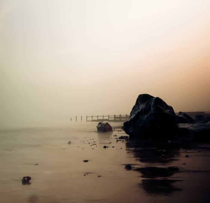 Foggy scenes at Climping Beach