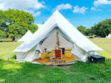 One of the beautiful bell tents (added by visitor 11 aug 2021)
