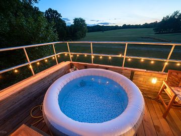 Hot tub and fairy lights to make that view even better (added by manager 02 sep 2022)