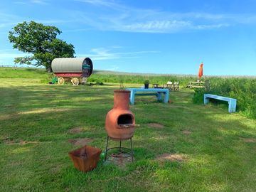 Chiminea, seating and wagon (added by manager 31 may 2023)