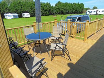 Decking on static caravan with hot tub (added by manager 05 may 2017)