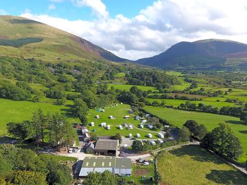 Aerial view of campsite toward elephant mountain and the moel. (added by manager 18 jan 2017)