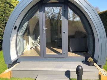 Luxury glamping pod front view. (added by manager 19 may 2021)