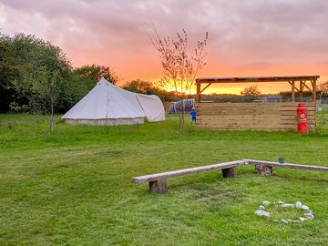 Sunset over bell tent (added by manager 02 nov 2022)