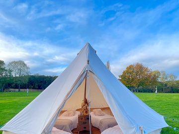Bell tent on our electric field. (added by manager 07 feb 2024)