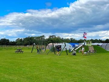 The under 12's play area is located in the meadow,  open from 10am to 8pm (added by manager 23 jul 2020)