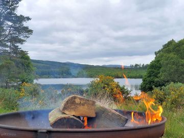 Firepit and view across the lake (added by manager 19 apr 2023)
