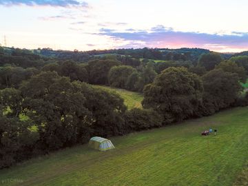 Aerial shot of sunset over the site (added by manager 07 sep 2020)