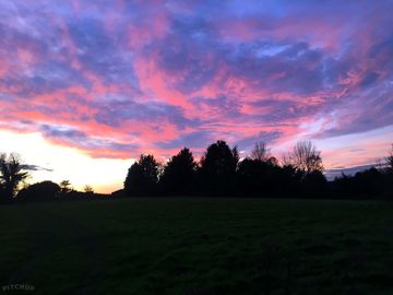 Sunset over the site (added by manager 12 nov 2017)