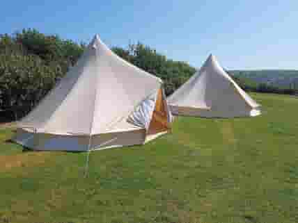 Bell tents with great rural views