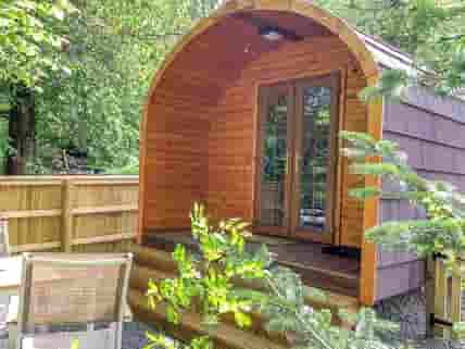 Front of glamping pod
