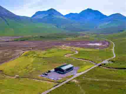 The site with Belig and Garbh-bheinn in the background
