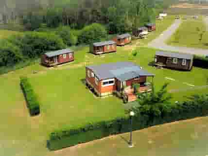 Aerial view of the bungalows