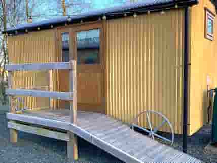 Exterior of the disabled friendly hut