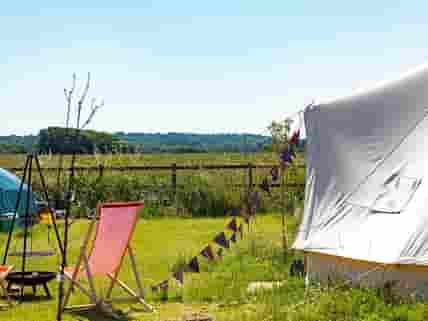 Glamping Bell Tent Meadow Views