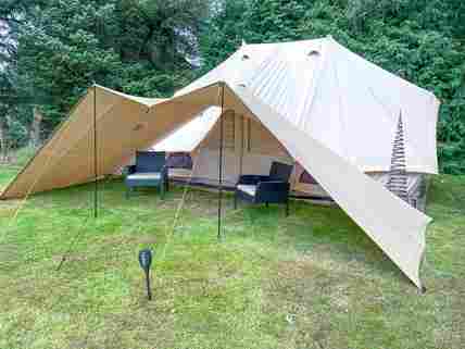 Large bell tent sleeping up to six people
