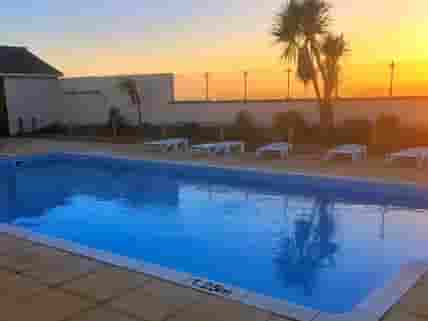 Sunrise over the swimming pool (added by manager 10 Jan 2018)