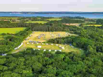 Lepe Meadows campsite, just 1 mile from the beach