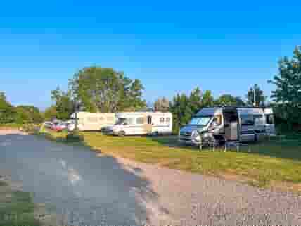 Grass and gravel touring pitches
