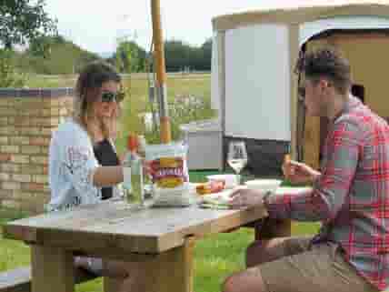 Enjoy alfresco dining outside your yurt
