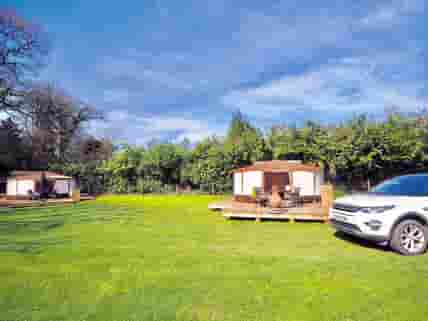 Yurts set in a secluded paddock overlooking the South Downs