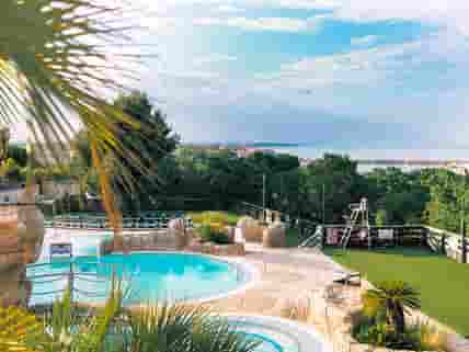 Swimming pool overlooking the Mediterranean