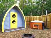 Forest camping pod with wood fired hot tub (added by manager 09 May 2022)