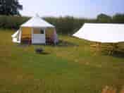 Bell tent and picnic table under awning (added by manager 15 Jul 2013)