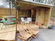 Gazebo area with barbecue, shower and private hot tub (added by manager 20 Jul 2019)
