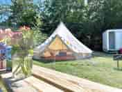The bell tent has its own private shower room and toilet. (added by manager 20 Jun 2022)