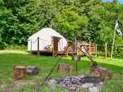 Most yurt sites do not permit open campfires but here you can enjoy a campfire and cooking tripod (added by manager 28 Feb 2024)