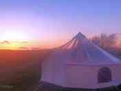 Bell tent at sunset (added by manager 10 May 2024)